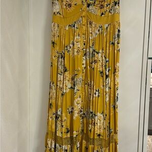 Torrid Yellow Floral Maxi Dress
